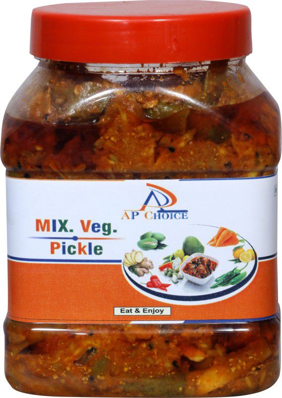 AP Choice Mix Veg Pickle Mixed Vegetables Achar Homemade Oragnic Fresh and Pure (1Kg) Mixed Vegetable Pickle  (1 kg)