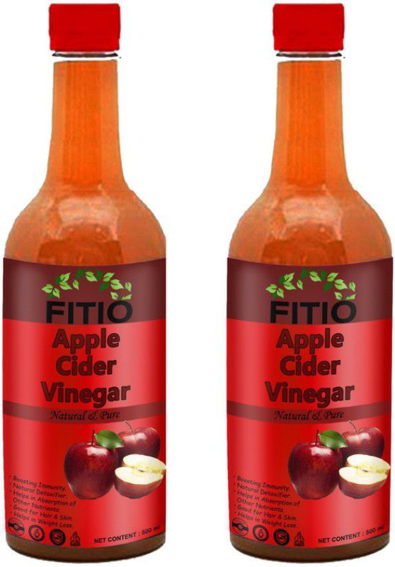 FITIO Nutrition Apple Cider Vinegar for Weight Loss Vinegar (W) (Pack Of 2) Vinegar  (2 x 500 ml)
