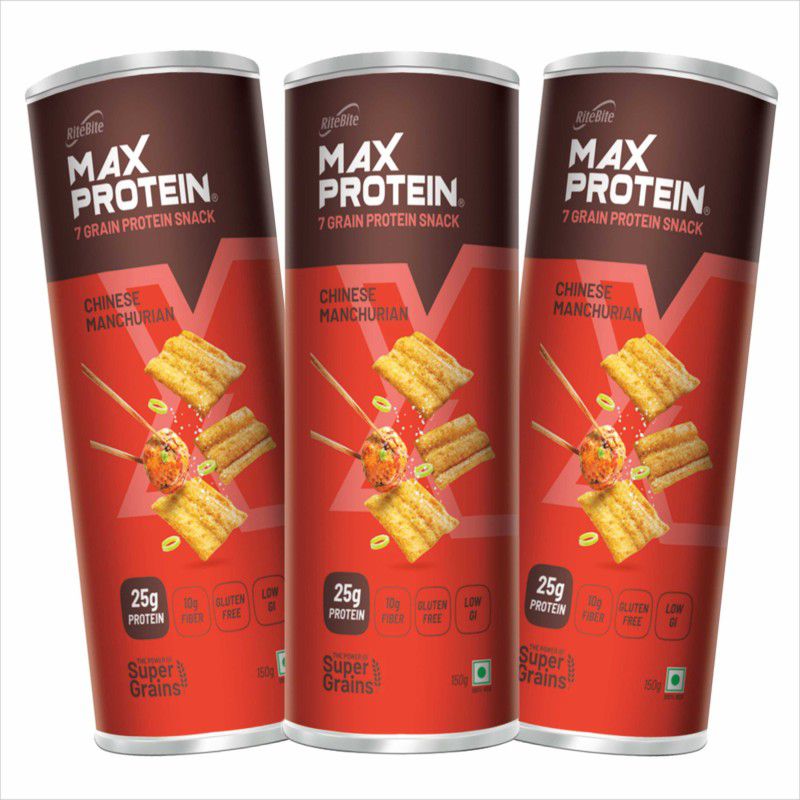 RiteBite Max Protein Chips - Chinese Manchurian 150g(Pack of 3) Chips  (3 x 150 g)