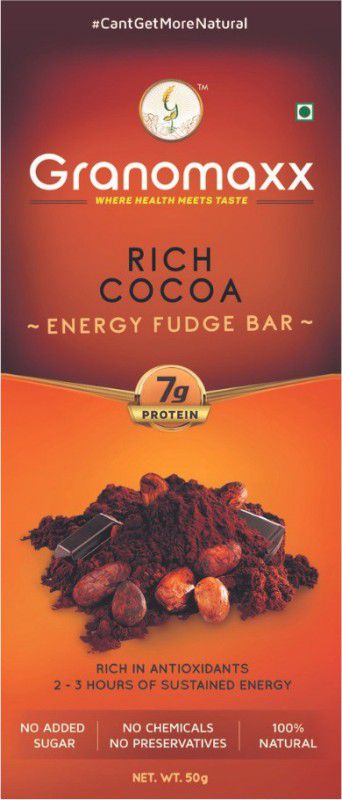 granomaxx Rich Cocoa Energy Fudge Bar Box  (8 x 50 g)