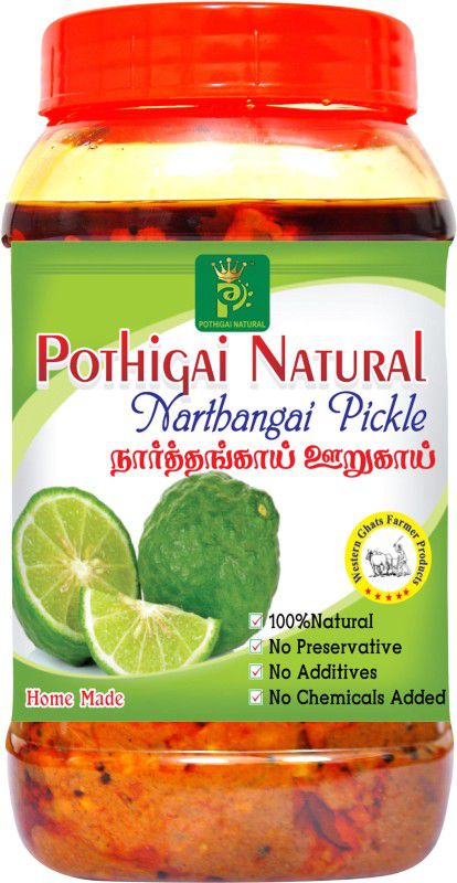 POTHIGAI NATURAL Citron/Narthangai Pickle 250g / Made with Wooden Cold Pressed Gingelly Oil Mixed Pickle  (250 g)