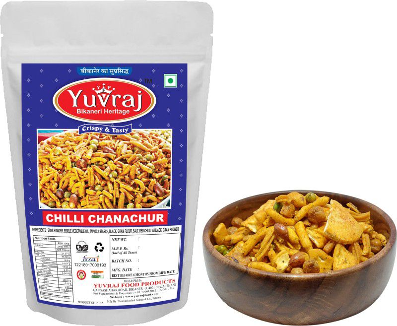 Yuvraj Food Product Chilly channa chur mixture namkeen ( 200 Gm x 2 )pack  (2 x 200 g)