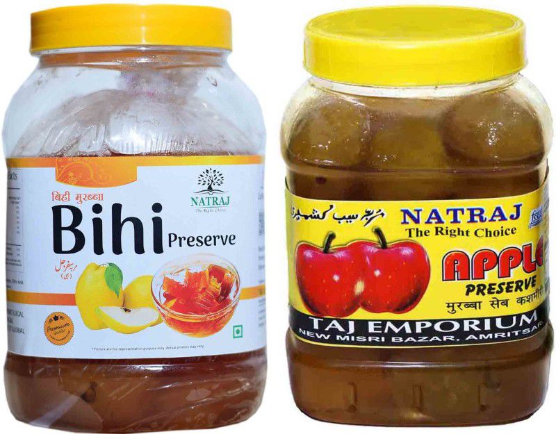 NATRAJ The Right Choice Homemade Taste Bihi & Apple Murabba Pack of 2 x 1 kg Each) Apple Murabba  (2 x 1 kg)