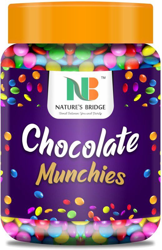 Nature's Bridge Gems Munchies Chocolate Munchies Gem s Chocolate for Cake / Cupcake Decoration (Bold Colors) - 450 Gm Jar Truffles  (450 g)
