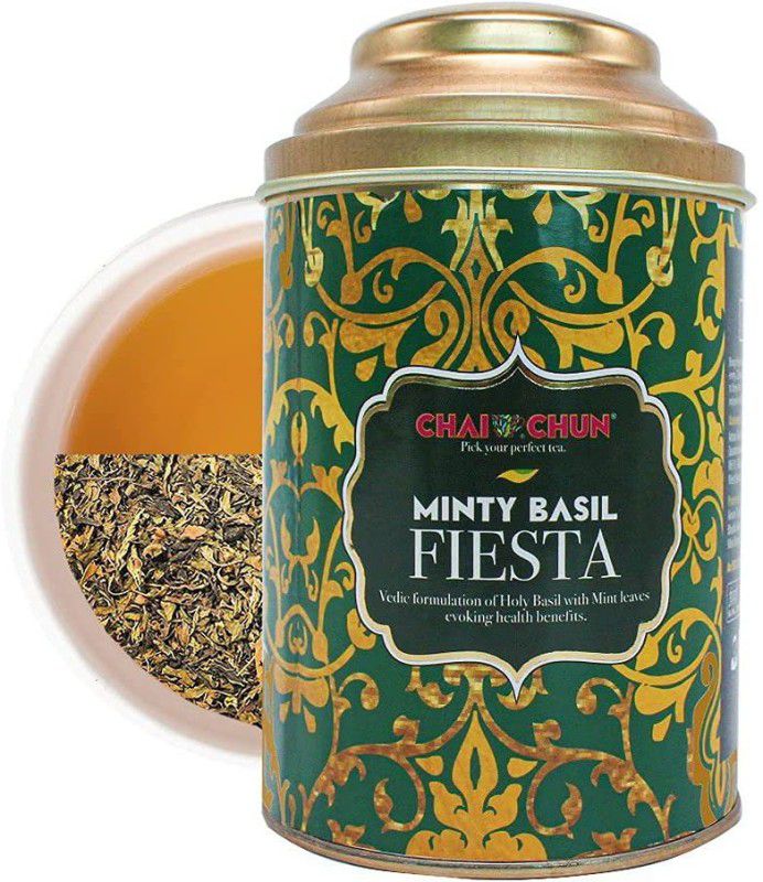 chaichun Minty Basil Fiesta Herbal Tea Tin  (100 g)