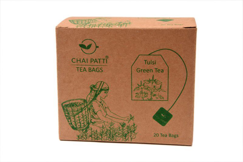 Chai Patti TULSI GREEN TEA DIP BAGS Green Tea Bags Box  (20 x 1.5 g)