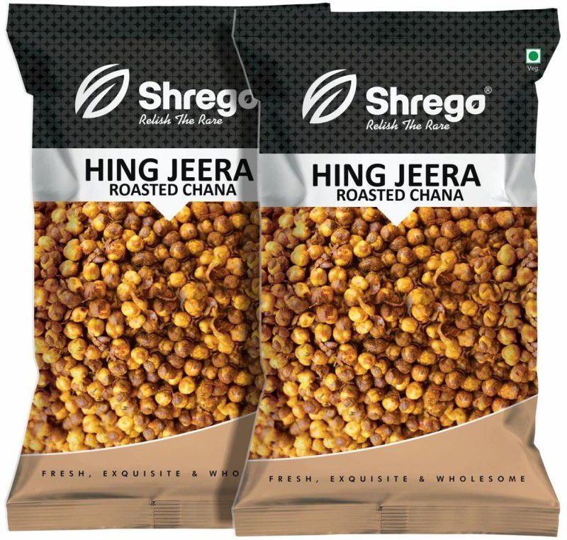 Shrego Hing Jeera Roasted Chana, Healthy Snacks & Namkeen, 300G (2X150G Vacuum Packed)  (300 g)