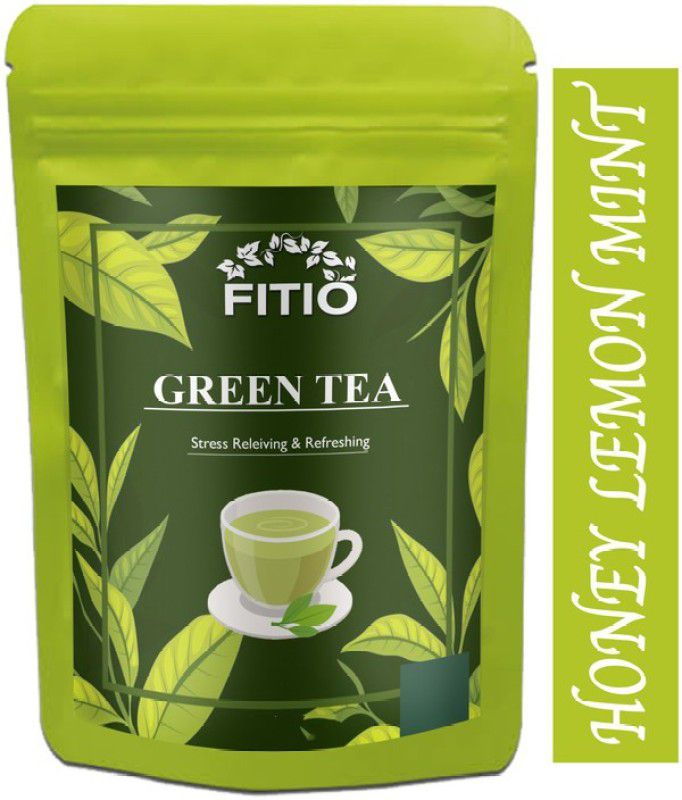 FITIO Green Tea for Weight Loss | 100% Natural Green Loose Leaf Tea | Honey, Lemon, Mint Flavor Green Tea Pouch Ultra (T743) Green Tea Pouch  (1200 g)
