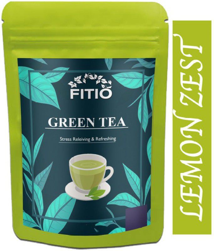 FITIO Green Tea for Weight Loss | 100% Natural Green Loose Leaf Tea | Lemon Zest Flavor Green Tea Pouch Advanced (T911) Green Tea Pouch  (475 g)