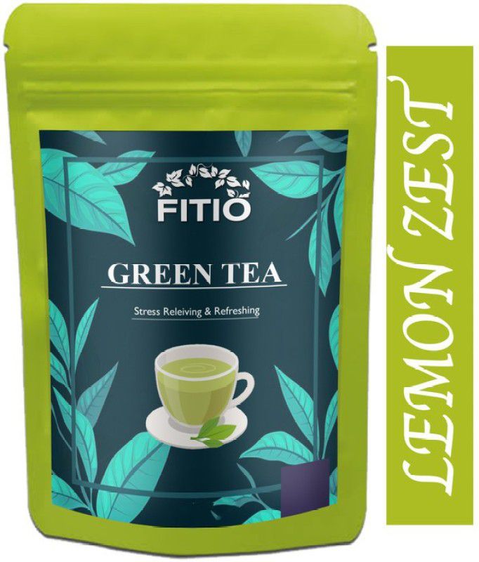 FITIO Green Tea for Weight Loss | 100% Natural Green Loose Leaf Tea | Lemon Zest Flavor Green Tea Pouch Pro (T922) Green Tea Pouch  (1800 g)