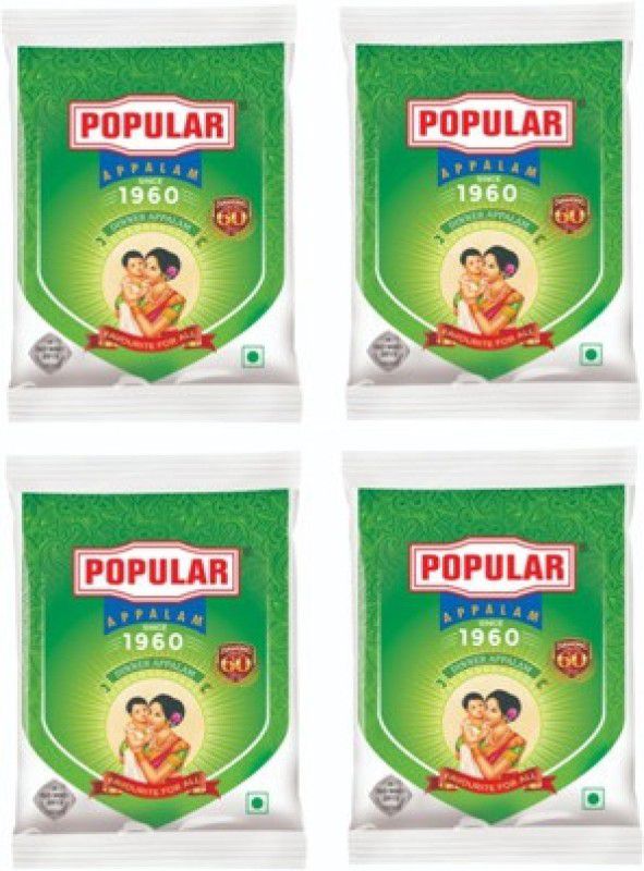 POPULAR APPALAM Dinner Special 100G (4*100G) - Pack of 4 Fryums 400 g  (Pack of 4)