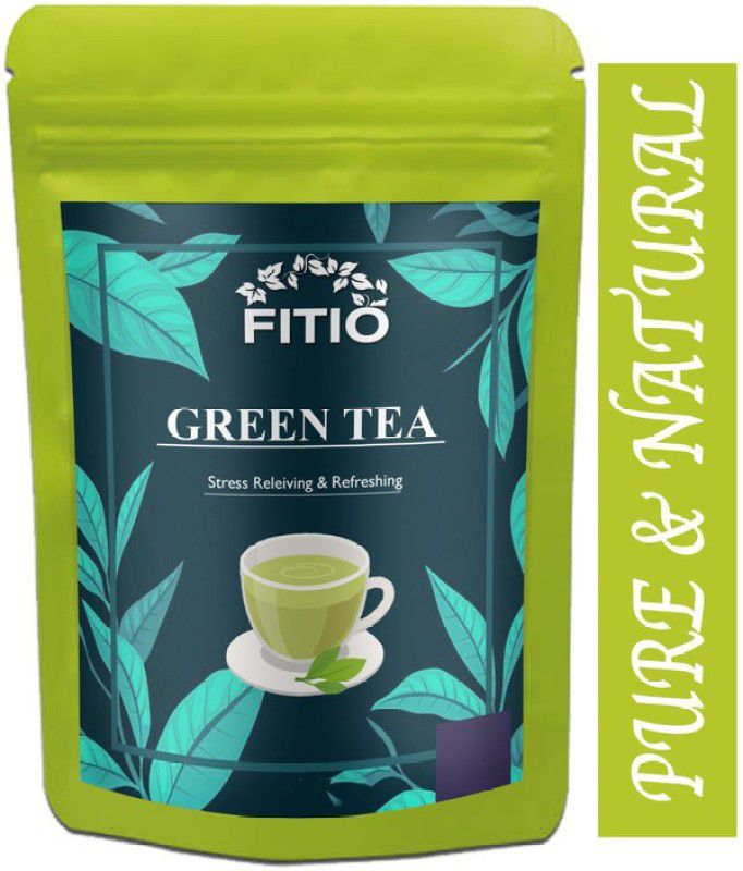 FITIO Green Tea for Weight Loss | 100% Natural Green Loose Leaf Tea | Pure Green Tea with No Additives Unflavoured Green Tea Pouch Premium (T1056) Green Tea Pouch  (300 g)