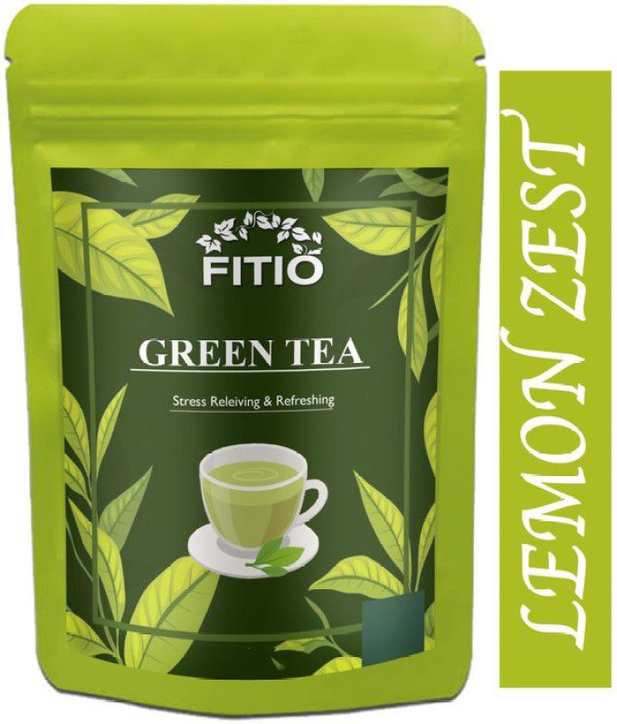FITIO Green Tea for Weight Loss | 100% Natural Green Loose Leaf Tea | Lemon Zest Flavor Green Tea Pouch (T971) Green Tea Pouch  (1600 g)