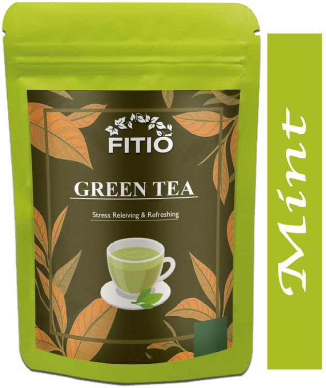 FITIO Green Tea for Weight Loss | 100% Natural Green Loose Leaf Tea | Mint Flavor Green Tea Pouch Ultra (T1011) Green Tea Pouch  (475 g)