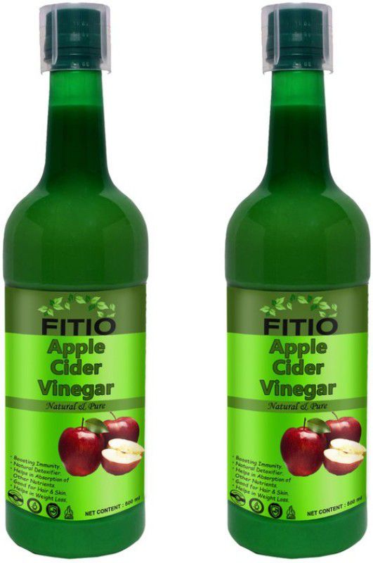 FITIO Nutrition Apple cider vinegar with mother Vinegar (H) (Pack Of 2) Ultra Vinegar  (2 x 500 ml)