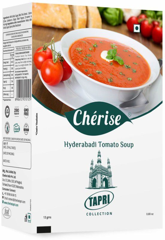 Cherise Instant Premix Hyderabadi Tomato Soup - 7 Sachets x 13g, 91gm (Made from Natural Ingredients)  (Pack of 7, 91 g)