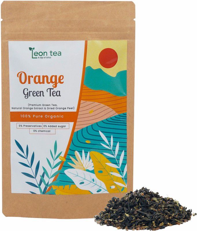 leon tea Orange Green Tea Black Tea Pouch  (100 g)