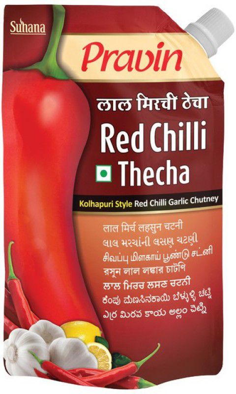 pravin Pickles Red Chilli Thecha 100g Pouch - Pack of 8 Red Chilli Pickle  (8 x 100 g)