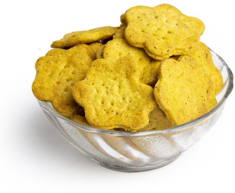 Delight Foods Baked Methi Matri 300g | Healthy Snacks | Methi Crackers| Rajasthan Namkeen | Olive Oil | No Preservatives  (300 g)