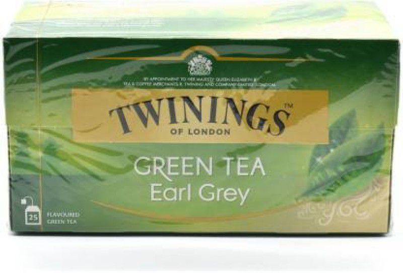 TWININGS Green Tea Earl Grey, 25 Tea Bags - 40g Green Tea Bags Box (40 g) Green Tea Bags Box  (40 g)