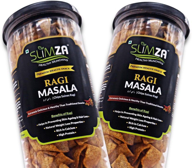 Slimza Healthy Premium Quality Chips | Combo of 2 | Ragi Masala|No Preservatives|Vegan Chips  (2 x 150 g)