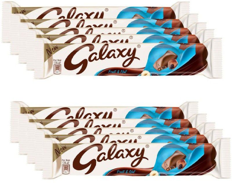 GALAXY Fruit & Nut Chocolate, 36g Bar (Pack of 10) Bars  (10 x 3.6 g)