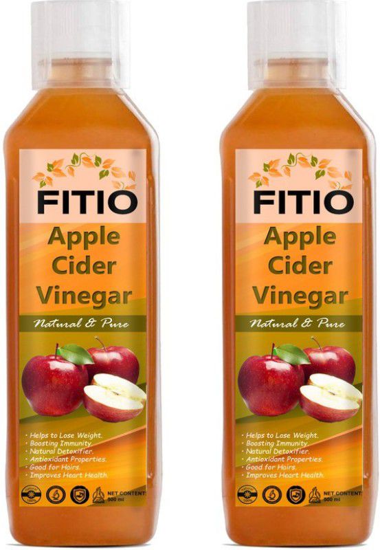 FITIO Nutrition Apple Cider Vinegar for Weight Loss Vinegar (D) (Pack Of 2) Premium Vinegar  (2 x 500 ml)