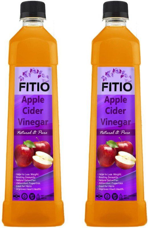 FITIO Nutrition Apple Cider Vinegar for Weight Loss Vinegar (G) (Pack Of 2) Premium Vinegar  (2 x 500 ml)