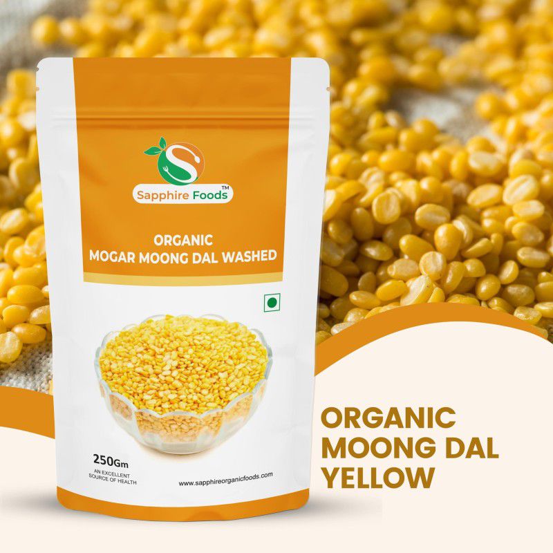 Sapphire Foods Organic Yellow Moong Sona (Whole)  (250 g)
