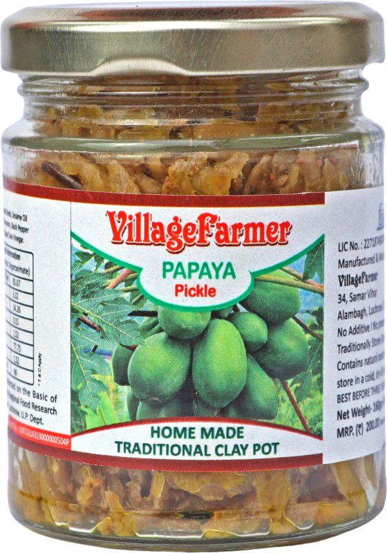 villagefarmer home made papaya pickle Unripe Papaya Pickle  (50 x 3.2 g)