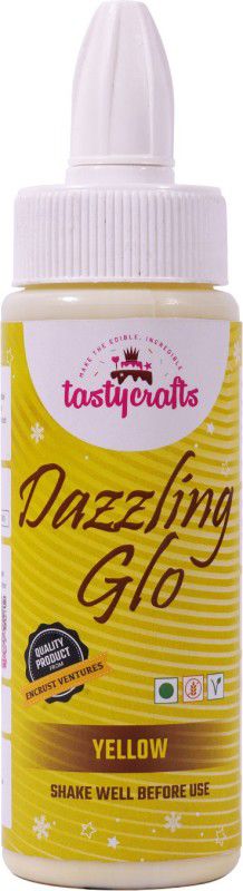 TastyCrafts Encrust Ventures Tastycrafts Dazzling Glo | Pearlescent Food Colour for Cake Décor | 30 GM - Yellow Yellow  (30 g)