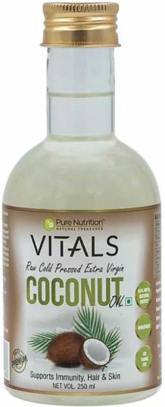 Pure Nutrition Vitals Coconut Oil Extra Virgin Oil 250*2 Coconut Oil Plastic Bottle  (2 x 250 ml)