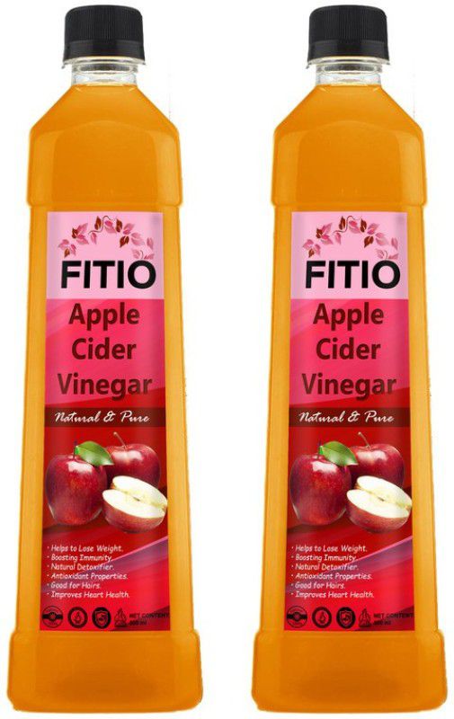 FITIO Nutrition Apple cider vinegar with mother Vinegar (Pack Of 2) Ultra Vinegar  (2 x 500 ml)