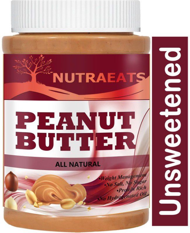 NutraEats Nutrition 100% Pure Peanut Butter Non-GMO Pro Peanuts No Added Sugar (57) 480 g