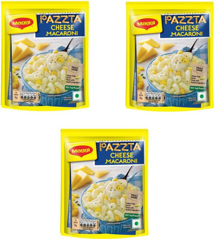 Maggi Pazzta Cheese Macaroni 70 grams pack of 3 (70G X 3) Pasta  (Pack of 3, 210 g)