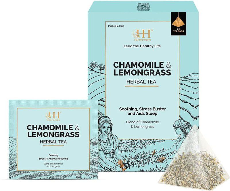 HEALTHY & HYGIENE Chamomile and lemongrass Flavour Herbal Tea | With 20 Pyramid Tea Bags Herbal Tea Pouch  (20 g)
