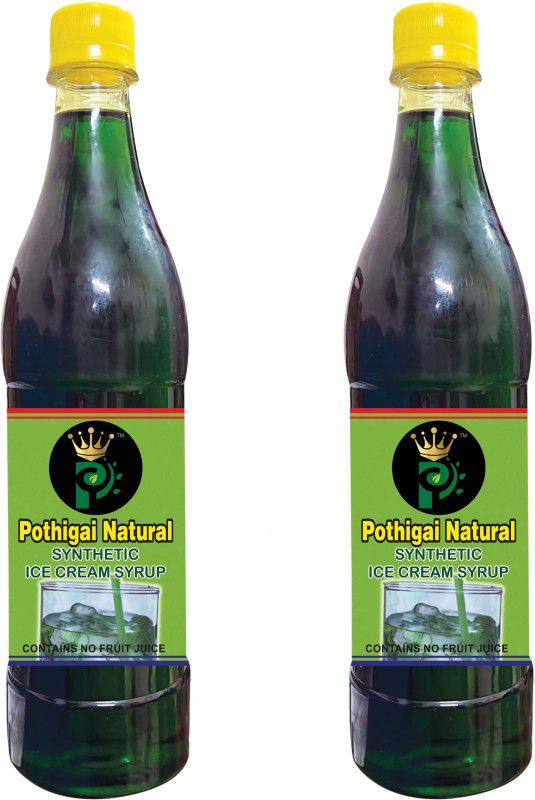 POTHIGAI NATURAL Combo Pista Drink 1500 ml (Synthetic Icecream Syrup)/Sweet and Healthy Drink  (2 x 0.75 L)