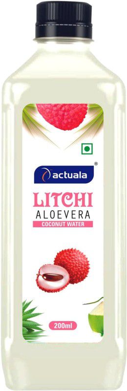 AACTUALA Litchi Aloe Vera Coconut Water Fruit Juice - 200ml, Pack of 48  (48 x 200 ml)