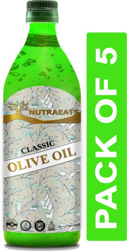 NutraEats Classic Olive Oil , Jaitun tail, jaitun oil ( Combo Pack Of 5 ) Olive Oil Plastic Bottle  (5 x 1000 ml)