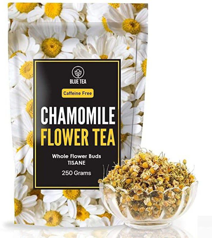 BLUE TEA Chamomile Flower Tea - 250 G - SLEEP TEA Herbal Tea Pouch  (250 g)