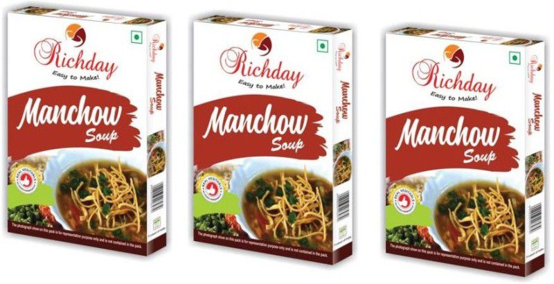 Richday Instant Manchow Soup 500g (Pack of 3)  (Pack of 3, 500 g)