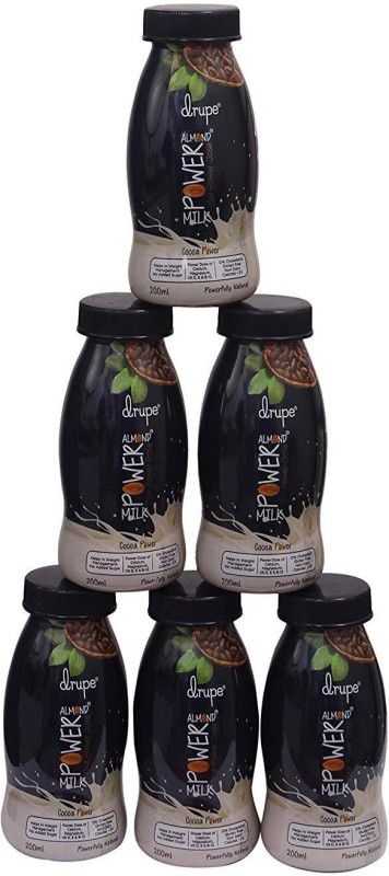 DRUPE Cocoa Flavor Almond Milk  (6 x 200 ml)
