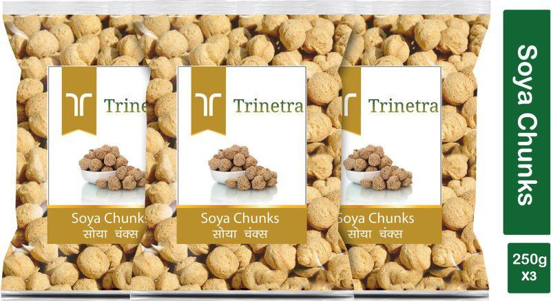Trinetra Soya Chunks  (750 g, Pack of 3)