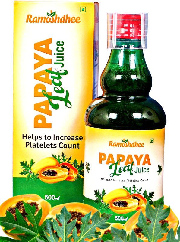 Ramoshdhee Organic Papaya Leaf Juice - Blood Platelets Count |Goodness of Vitamin C |500Ml  (500 ml)