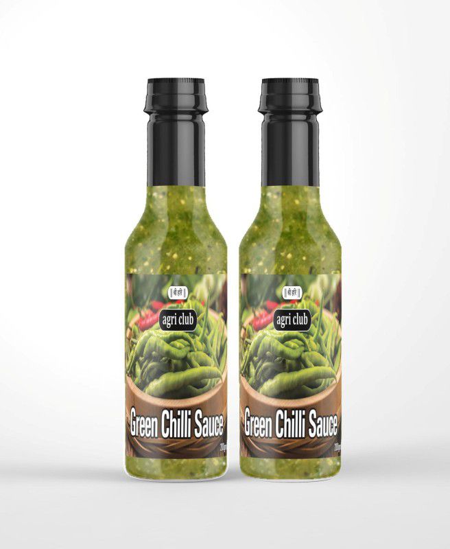 AGRI CLUB Green Chilly Sauce 180 Gm Sauce  (2 x 180 g)