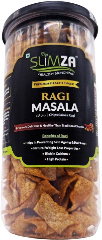 Slimza Healthy Premium Quality Snack | Ragi Masala | No Preservative|Gluten-Free|Vegan Chips  (150 g)