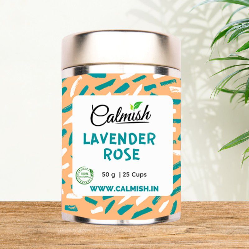 calmish Lavender Rose Lavender, Rose Green Tea Tin  (50 g)