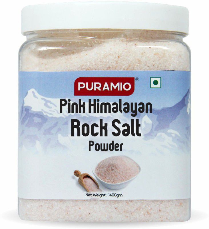 PURAMIO Himalayan Pink Rock Salt Powder - (1400gm) Rock Salt  (1.4 kg)