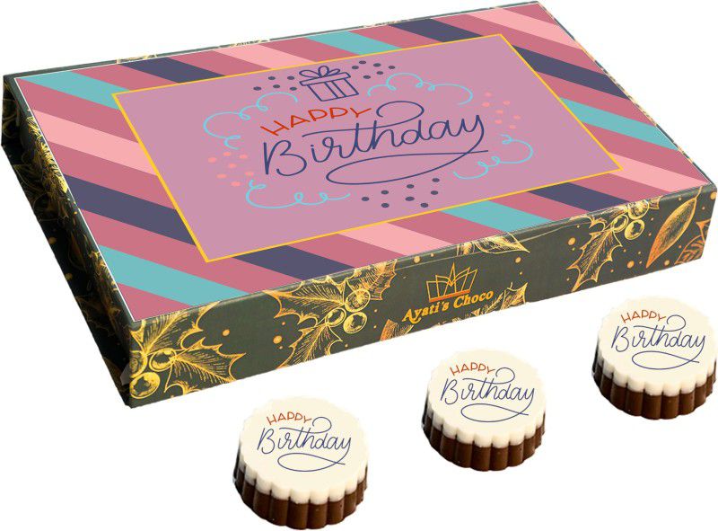 Ayati's Choco Birthday Chocolate Box With Blue Berry Flavor Truffles  (78 g)