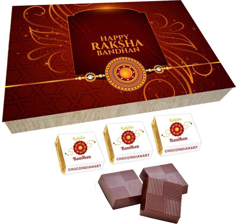 CHOCOINDIANART Happy Raksha Bandhan, 12pcs Delicious Chocolate Gift Box 15, Truffles  (12 Units)